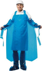 PolyConversions - 35" Wide x 55" Long x 8 mil Thick Chemical Resistant Bib Apron - Polyolefin, Blue, Waterproof, Resists Chemicals, Fats, Oils, Dry Particles, Liquid Splashes - All Tool & Supply