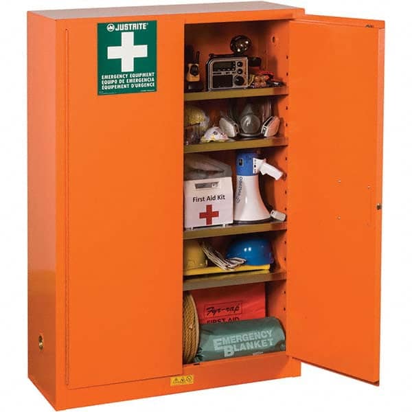 Justrite - Empty First Aid Cabinets & Cases Type: Emergency Preparedness Storage Cabinet Height (Inch): 65 - All Tool & Supply