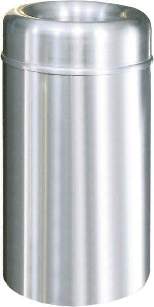 Rubbermaid - 30 Gal Aluminum Round Decorative Waste Receptacle With Top - Steel, 876mm High - All Tool & Supply