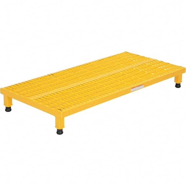 Vestil - 5" High x 24" Wide x 48" Deep, Yellow Step Stand - Steel, 500 Lb Capacity - All Tool & Supply