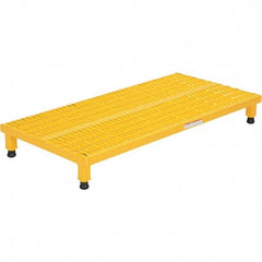 Vestil - 5" High x 24" Wide x 48" Deep, Yellow Step Stand - Steel, 500 Lb Capacity - All Tool & Supply