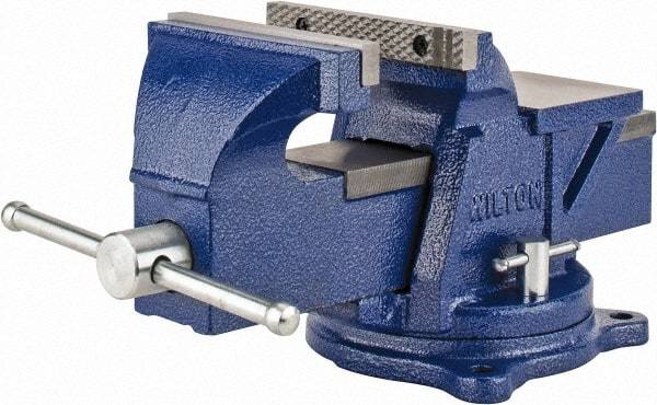 Wilton - 6" Jaw Width, 6" Opening Capacity, 3" Throat Depth, Steel Swivel Bench Vise - Bolt Down Base Attachment - All Tool & Supply