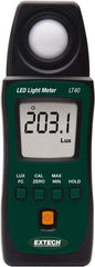 Extech - AAA Batteries, 40,000 FC, LCD Display, Color Corrected Photodiode, Light Meter - 3 Accuracy, Compatible with LED Lighting - All Tool & Supply