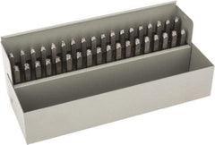 C.H. Hanson - 36 Piece, 1/8" Character Steel Stamp Set - Letters & Figures, Standard - All Tool & Supply