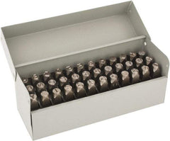 C.H. Hanson - 36 Piece, 3/8" Character Steel Stamp Set - Letters & Figures, Standard - All Tool & Supply