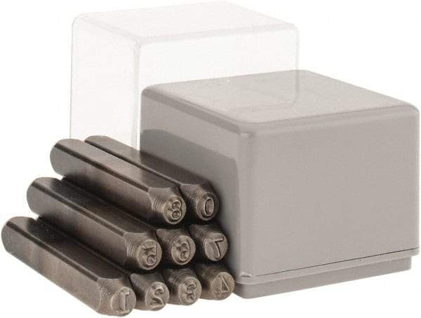 C.H. Hanson - 9 Piece, 3/16" Character Steel Stamp Set - Figures, Heavy Duty - All Tool & Supply