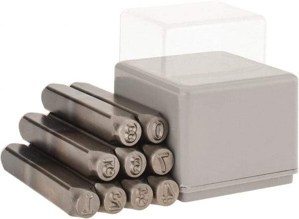 C.H. Hanson - 9 Piece, 1/4" Character Steel Stamp Set - Figures, Heavy Duty - All Tool & Supply