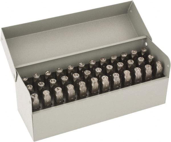 C.H. Hanson - 36 Piece, 1/4" Character Steel Stamp Set - Letters & Figures, Heavy Duty - All Tool & Supply