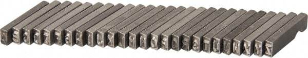 C.H. Hanson - 26 Piece, 1/8 Inch Character, Steel Type Set - 8 Character Capacity, A-Z Content - All Tool & Supply