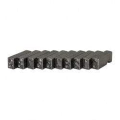 C.H. Hanson - 10 Piece, 1/4 Inch Character, Steel Type Set - 8 Character Capacity, 0-9 Content - All Tool & Supply