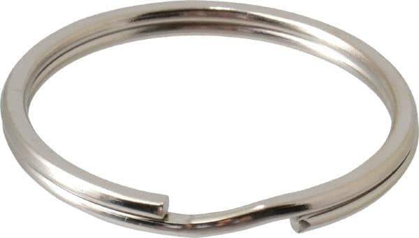 C.H. Hanson - 1-1/2" ID, 39mm OD, 4mm Thick, Split Ring - Carbon Spring Steel, Nickel Plated Finish - All Tool & Supply