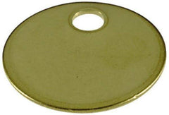 C.H. Hanson - 1-1/4 Inch Diameter, Round, Brass Blank Metal Tag - Blank Metal Check - All Tool & Supply