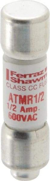 Ferraz Shawmut - 600 VAC/VDC, 0.5 Amp, Fast-Acting General Purpose Fuse - Clip Mount, 1-1/2" OAL, 100 at DC, 200 at AC kA Rating, 13/32" Diam - All Tool & Supply