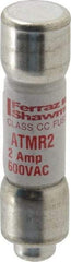 Ferraz Shawmut - 600 VAC/VDC, 2 Amp, Fast-Acting General Purpose Fuse - Clip Mount, 1-1/2" OAL, 100 at DC, 200 at AC kA Rating, 13/32" Diam - All Tool & Supply