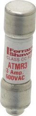 Ferraz Shawmut - 600 VAC/VDC, 3 Amp, Fast-Acting General Purpose Fuse - Clip Mount, 1-1/2" OAL, 100 at DC, 200 at AC kA Rating, 13/32" Diam - All Tool & Supply