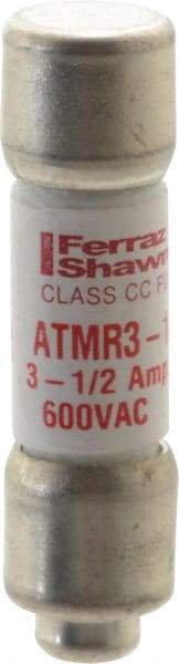 Ferraz Shawmut - 600 VAC/VDC, 3.5 Amp, Fast-Acting General Purpose Fuse - Clip Mount, 1-1/2" OAL, 100 at DC, 200 at AC kA Rating, 13/32" Diam - All Tool & Supply