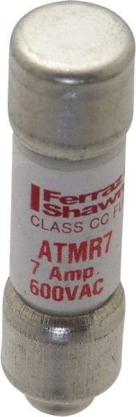 Ferraz Shawmut - 600 VAC/VDC, 7 Amp, Fast-Acting General Purpose Fuse - Clip Mount, 1-1/2" OAL, 100 at DC, 200 at AC kA Rating, 13/32" Diam - All Tool & Supply