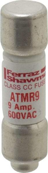 Ferraz Shawmut - 600 VAC/VDC, 9 Amp, Fast-Acting General Purpose Fuse - Clip Mount, 1-1/2" OAL, 100 at DC, 200 at AC kA Rating, 13/32" Diam - All Tool & Supply