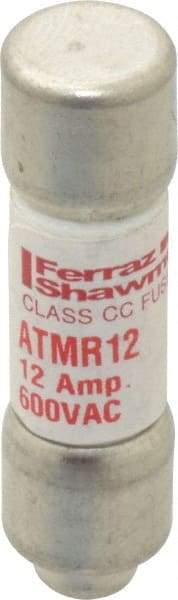 Ferraz Shawmut - 600 VAC/VDC, 12 Amp, Fast-Acting General Purpose Fuse - Clip Mount, 1-1/2" OAL, 100 at DC, 200 at AC kA Rating, 13/32" Diam - All Tool & Supply