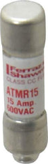 Ferraz Shawmut - 600 VAC/VDC, 15 Amp, Fast-Acting General Purpose Fuse - Clip Mount, 1-1/2" OAL, 100 at DC, 200 at AC kA Rating, 13/32" Diam - All Tool & Supply