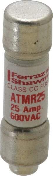 Ferraz Shawmut - 600 VAC/VDC, 25 Amp, Fast-Acting General Purpose Fuse - Clip Mount, 1-1/2" OAL, 100 at DC, 200 at AC kA Rating, 13/32" Diam - All Tool & Supply