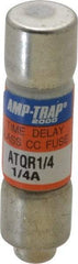 Ferraz Shawmut - 300 VDC, 600 VAC, 0.25 Amp, Time Delay General Purpose Fuse - Clip Mount, 1-1/2" OAL, 100 at DC, 200 at AC kA Rating, 13/32" Diam - All Tool & Supply