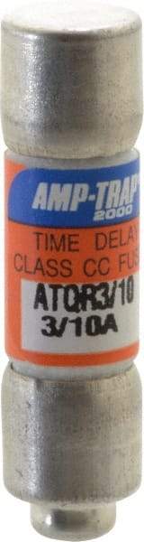 Ferraz Shawmut - 300 VDC, 600 VAC, 0.3 Amp, Time Delay General Purpose Fuse - Clip Mount, 1-1/2" OAL, 100 at DC, 200 at AC kA Rating, 13/32" Diam - All Tool & Supply