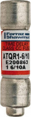 Ferraz Shawmut - 300 VDC, 600 VAC, 1.6 Amp, Time Delay General Purpose Fuse - Clip Mount, 1-1/2" OAL, 100 at DC, 200 at AC kA Rating, 13/32" Diam - All Tool & Supply