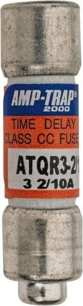 Ferraz Shawmut - 300 VDC, 600 VAC, 3.2 Amp, Time Delay General Purpose Fuse - Clip Mount, 1-1/2" OAL, 100 at DC, 200 at AC kA Rating, 13/32" Diam - All Tool & Supply