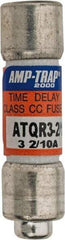 Ferraz Shawmut - 300 VDC, 600 VAC, 3.2 Amp, Time Delay General Purpose Fuse - Clip Mount, 1-1/2" OAL, 100 at DC, 200 at AC kA Rating, 13/32" Diam - All Tool & Supply