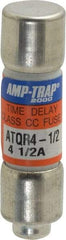 Ferraz Shawmut - 300 VDC, 600 VAC, 4.5 Amp, Time Delay General Purpose Fuse - Clip Mount, 1-1/2" OAL, 100 at DC, 200 at AC kA Rating, 13/32" Diam - All Tool & Supply