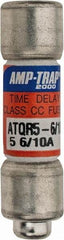 Ferraz Shawmut - 300 VDC, 600 VAC, 5.6 Amp, Time Delay General Purpose Fuse - Clip Mount, 1-1/2" OAL, 100 at DC, 200 at AC kA Rating, 13/32" Diam - All Tool & Supply