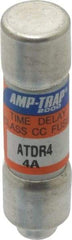 Ferraz Shawmut - 300 VDC, 600 VAC, 4 Amp, Time Delay General Purpose Fuse - Clip Mount, 1-1/2" OAL, 100 at DC, 200 at AC kA Rating, 13/32" Diam - All Tool & Supply