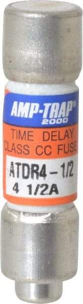 Ferraz Shawmut - 300 VDC, 600 VAC, 4.5 Amp, Time Delay General Purpose Fuse - Clip Mount, 1-1/2" OAL, 100 at DC, 200 at AC kA Rating, 13/32" Diam - All Tool & Supply