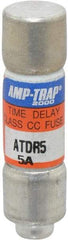 Ferraz Shawmut - 300 VDC, 600 VAC, 5 Amp, Time Delay General Purpose Fuse - Clip Mount, 1-1/2" OAL, 100 at DC, 200 at AC kA Rating, 13/32" Diam - All Tool & Supply