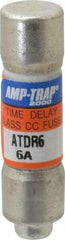 Ferraz Shawmut - 300 VDC, 600 VAC, 6 Amp, Time Delay General Purpose Fuse - Clip Mount, 1-1/2" OAL, 100 at DC, 200 at AC kA Rating, 13/32" Diam - All Tool & Supply