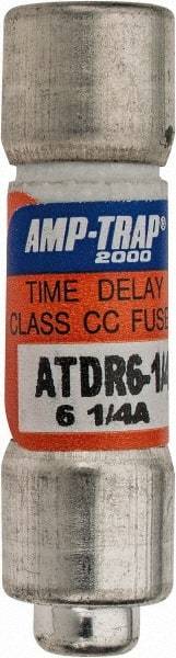 Ferraz Shawmut - 300 VDC, 600 VAC, 6.25 Amp, Time Delay General Purpose Fuse - Clip Mount, 1-1/2" OAL, 100 at DC, 200 at AC kA Rating, 13/32" Diam - All Tool & Supply