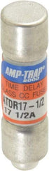 Ferraz Shawmut - 300 VDC, 600 VAC, 17.5 Amp, Time Delay General Purpose Fuse - Clip Mount, 1-1/2" OAL, 100 at DC, 200 at AC kA Rating, 13/32" Diam - All Tool & Supply