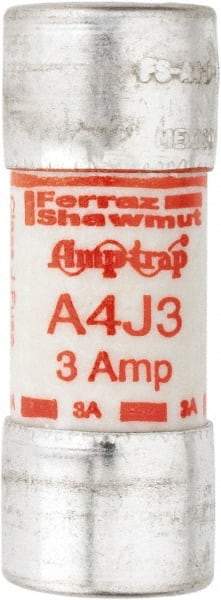 Ferraz Shawmut - 300 VDC, 600 VAC, 3 Amp, Fast-Acting General Purpose Fuse - Clip Mount, 2-1/4" OAL, 100 at DC, 200 at AC kA Rating, 13/16" Diam - All Tool & Supply