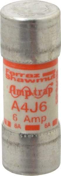 Ferraz Shawmut - 300 VDC, 600 VAC, 6 Amp, Fast-Acting General Purpose Fuse - Clip Mount, 2-1/4" OAL, 100 at DC, 200 at AC kA Rating, 13/16" Diam - All Tool & Supply