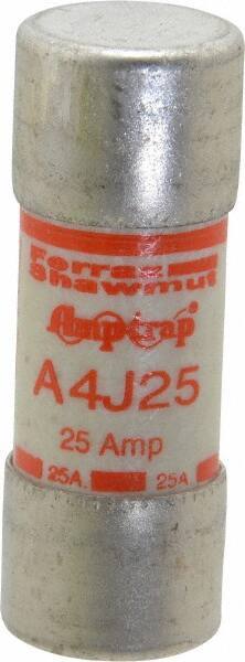 Ferraz Shawmut - 300 VDC, 600 VAC, 25 Amp, Fast-Acting General Purpose Fuse - Clip Mount, 2-1/4" OAL, 100 at DC, 200 at AC kA Rating, 13/16" Diam - All Tool & Supply