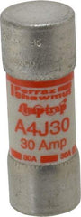 Ferraz Shawmut - 300 VDC, 600 VAC, 30 Amp, Fast-Acting General Purpose Fuse - Clip Mount, 2-1/4" OAL, 100 at DC, 200 at AC kA Rating, 13/16" Diam - All Tool & Supply