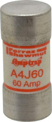 Ferraz Shawmut - 300 VDC, 600 VAC, 60 Amp, Fast-Acting General Purpose Fuse - Clip Mount, 2-3/8" OAL, 100 at DC, 200 at AC kA Rating, 1-1/16" Diam - All Tool & Supply