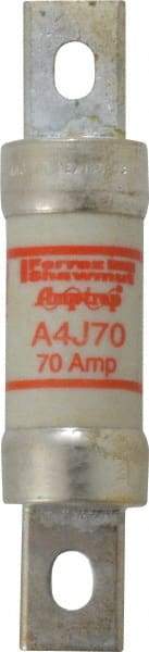 Ferraz Shawmut - 300 VDC, 600 VAC, 70 Amp, Fast-Acting General Purpose Fuse - Clip Mount, 4-5/8" OAL, 100 at DC, 200 at AC kA Rating, 1-1/8" Diam - All Tool & Supply