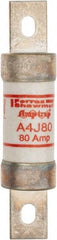 Ferraz Shawmut - 300 VDC, 600 VAC, 80 Amp, Fast-Acting General Purpose Fuse - Clip Mount, 4-5/8" OAL, 100 at DC, 200 at AC kA Rating, 1-1/8" Diam - All Tool & Supply