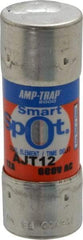 Ferraz Shawmut - 500 VDC, 600 VAC, 12 Amp, Time Delay General Purpose Fuse - Clip Mount, 2-1/4" OAL, 100 at DC, 200 at AC, 300 (Self-Certified) kA Rating, 13/16" Diam - All Tool & Supply