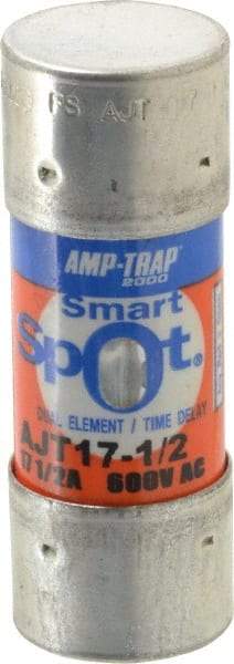 Ferraz Shawmut - 500 VDC, 600 VAC, 17.5 Amp, Time Delay General Purpose Fuse - Clip Mount, 2-1/4" OAL, 100 at DC, 200 at AC, 300 (Self-Certified) kA Rating, 13/16" Diam - All Tool & Supply