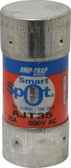 Ferraz Shawmut - 500 VDC, 600 VAC, 35 Amp, Time Delay General Purpose Fuse - Clip Mount, 2-3/8" OAL, 100 at DC, 200 at AC, 300 (Self-Certified) kA Rating, 1-1/16" Diam - All Tool & Supply