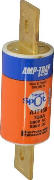 Ferraz Shawmut - 500 VDC, 600 VAC, 150 Amp, Time Delay General Purpose Fuse - Clip Mount, 5-3/4" OAL, 100 at DC, 200 at AC, 300 (Self-Certified) kA Rating, 1-5/8" Diam - All Tool & Supply