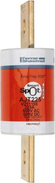 Ferraz Shawmut - 500 VDC, 600 VAC, 225 Amp, Time Delay General Purpose Fuse - Clip Mount, 7-1/8" OAL, 100 at DC, 200 at AC, 300 (Self-Certified) kA Rating, 2-1/8" Diam - All Tool & Supply